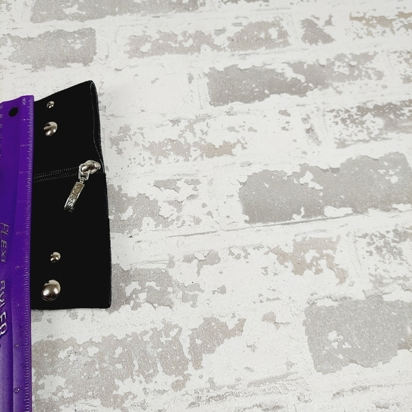 Guess Black Leather Side Zip Suede Heels Mid-Calf Boots F914 - Picture 10 of 14